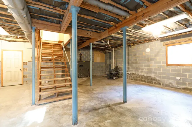 a view of under construction room and staircase
