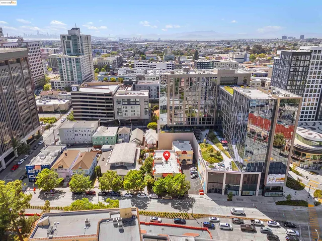 an aerial view of city