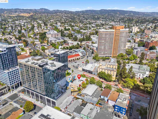 an aerial view of a city