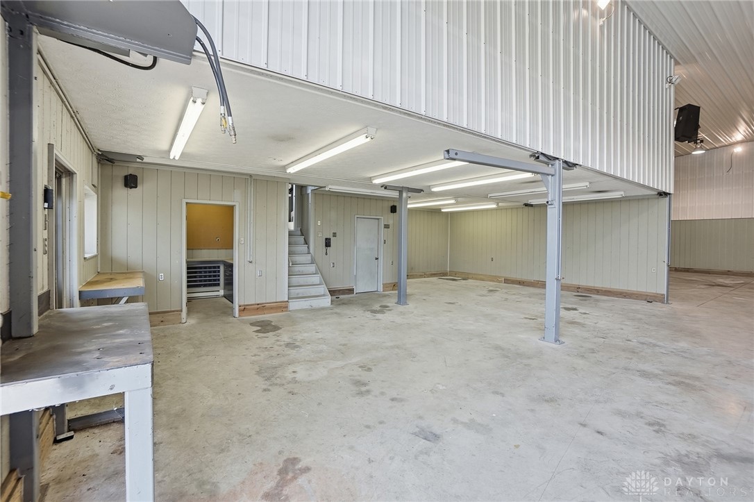 5669 O Neall Road Waynesville, OH 45068 - Photo 57 of 72 This spacious garage offers ample room for vehicles and projects.