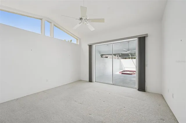 a view of a room with an empty space