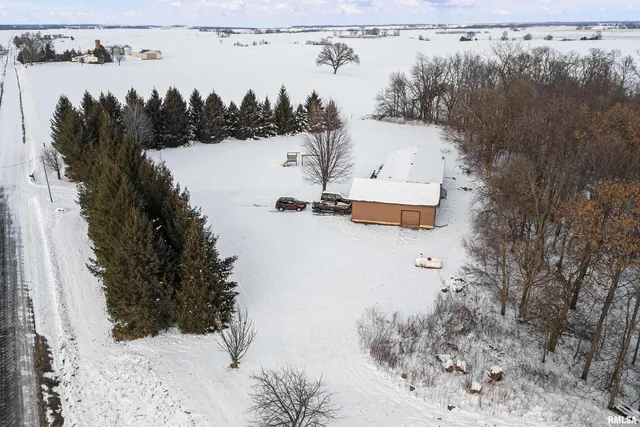 a view of a lake and mountain in the back