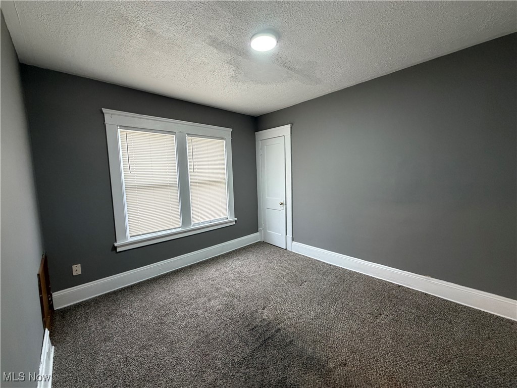16309 Nela View Road Cleveland, OH 44112 - Photo 7 of 29 Empty room featuring a textured ceiling and carpet floors