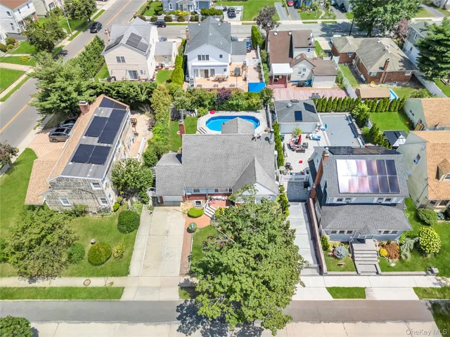 an aerial view of multiple house