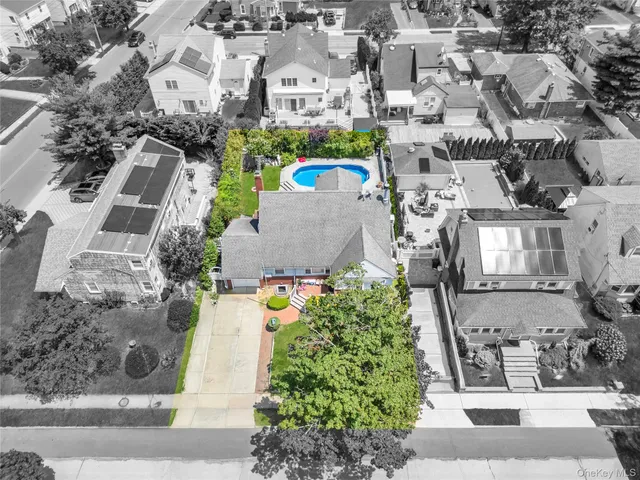 an aerial view of multiple house