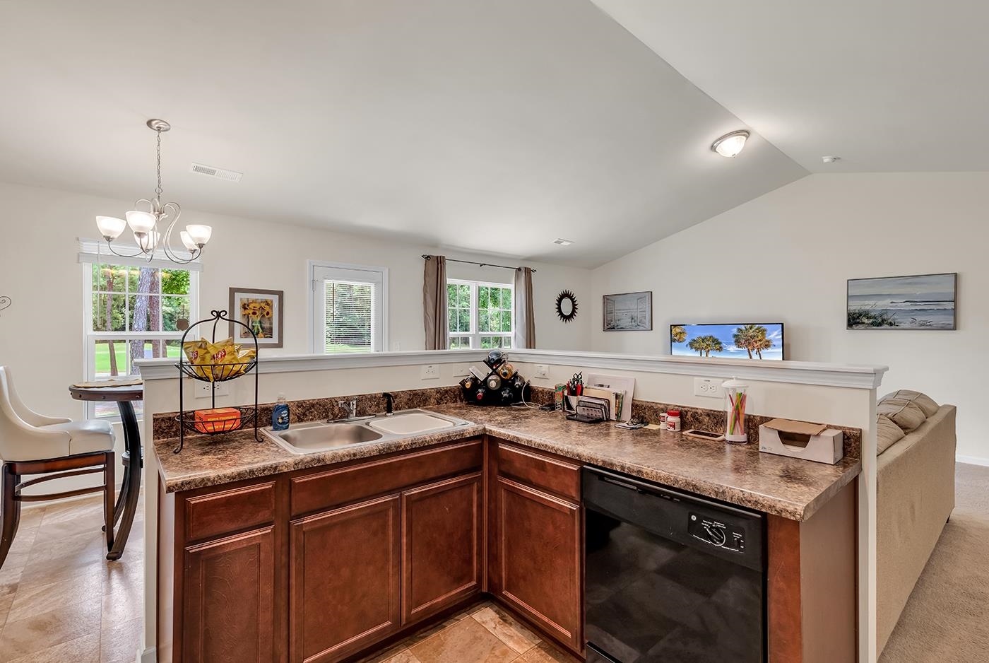2009 Spring Valley Court Loris, SC 29569 - Photo 17 of 36 Kitchen with light tile patterned flooring, lofted