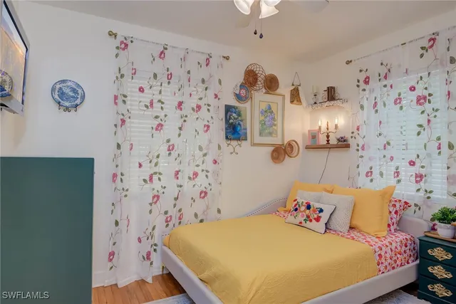 a bedroom with a bed and a cabinets