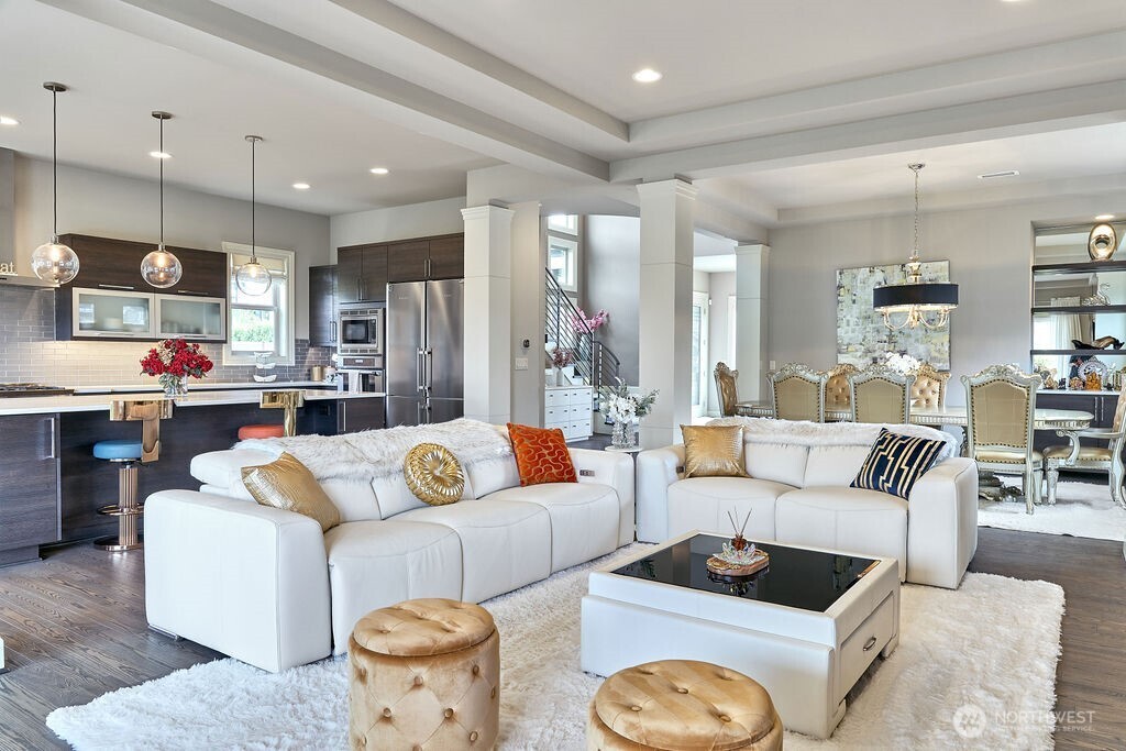 3319 Burnett Avenue North Renton, WA 98056 - Photo 16 of 40 a living room with furniture kitchen and a table