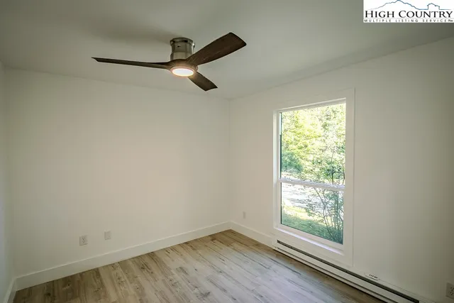 an empty room with a window