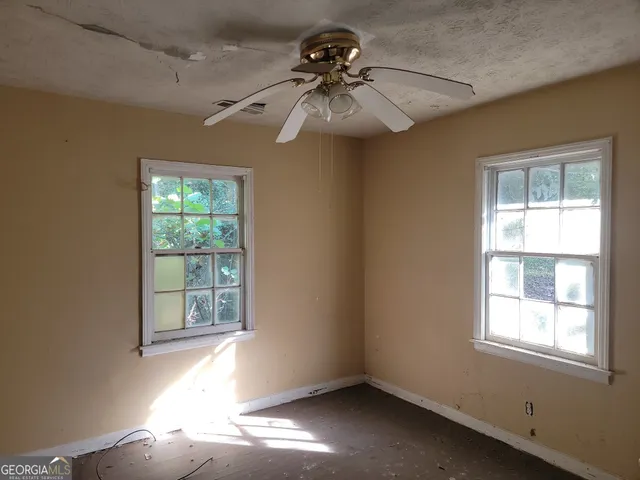an empty room with a window