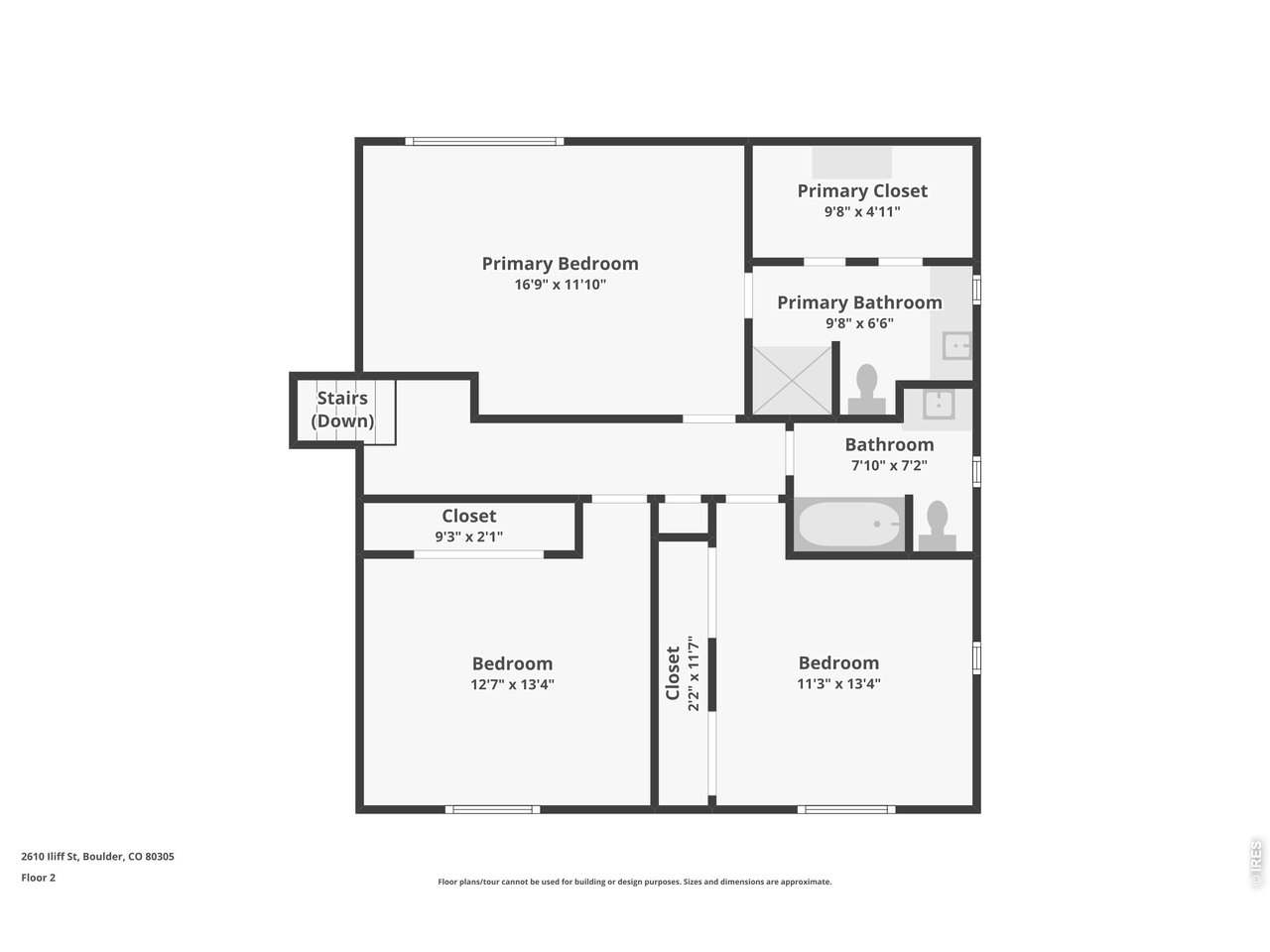 2610 Iliff Street Boulder, CO 80305 - Photo 49 of 50 Upstairs Floorplan