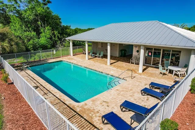 a view of a garden with a plants and trees