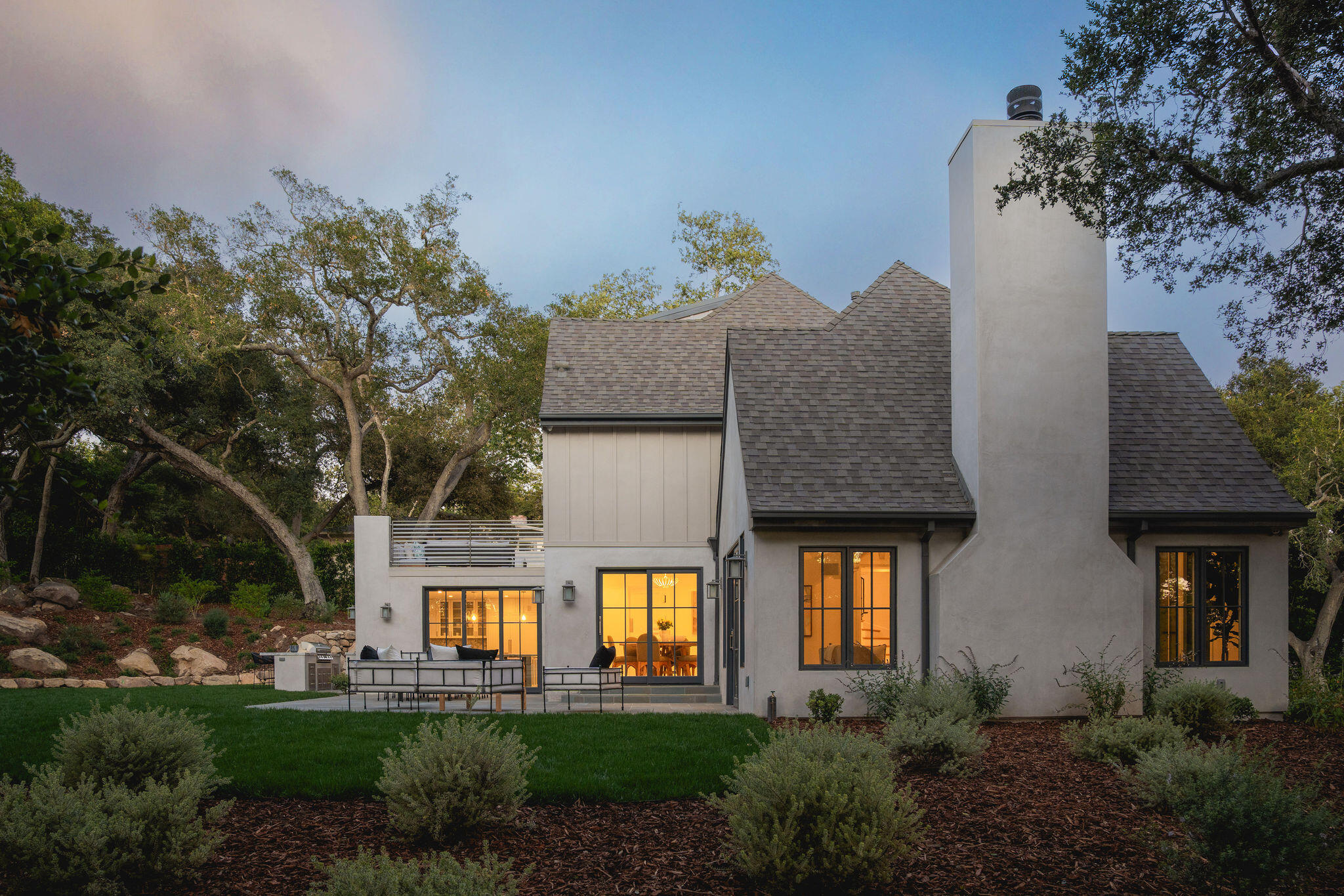 850 Rockbridge Road Montecito, CA 93108 - Photo 28 of 29 Backyard -Twilight
