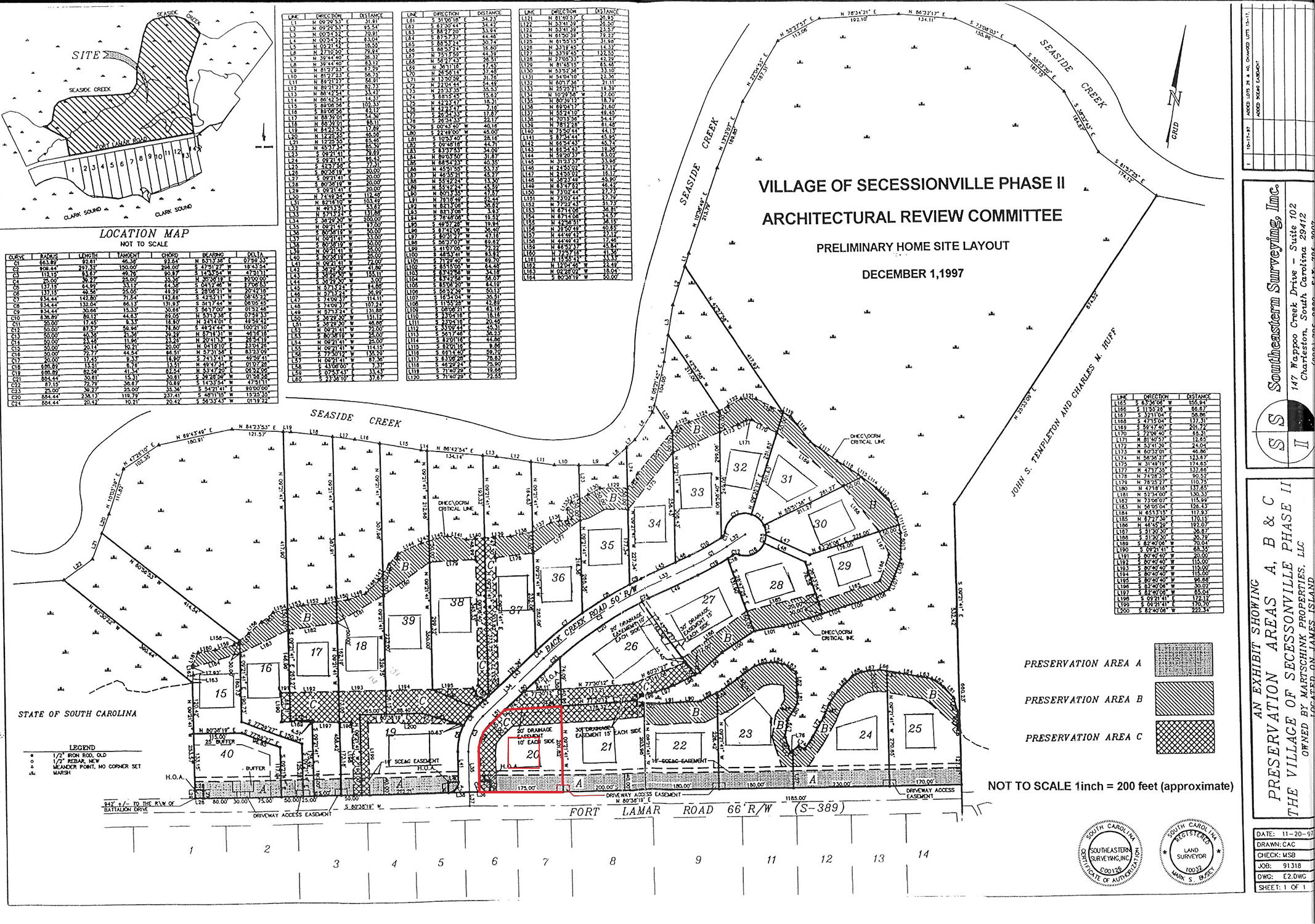 1182 Fort Lamar Road Charleston, SC 29412 - Photo 4 of 5 ARC Homesite layout with outlines