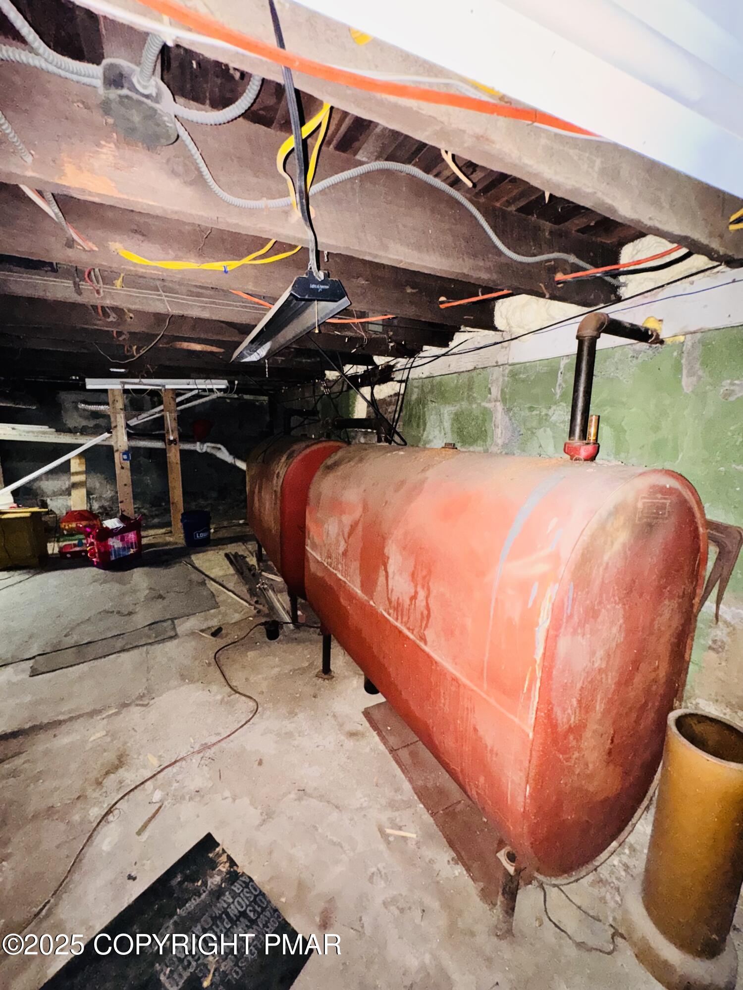 104 Serling Street Dupont, PA 18641 - Photo 18 of 18 a blue and white umbrella sitting in a backyard