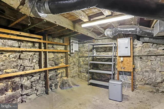 a view of storage and utility room