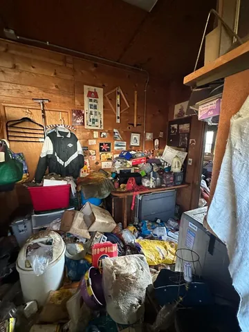 a view of backyard with green space