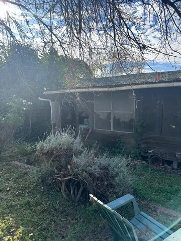 a view of yard along with trees