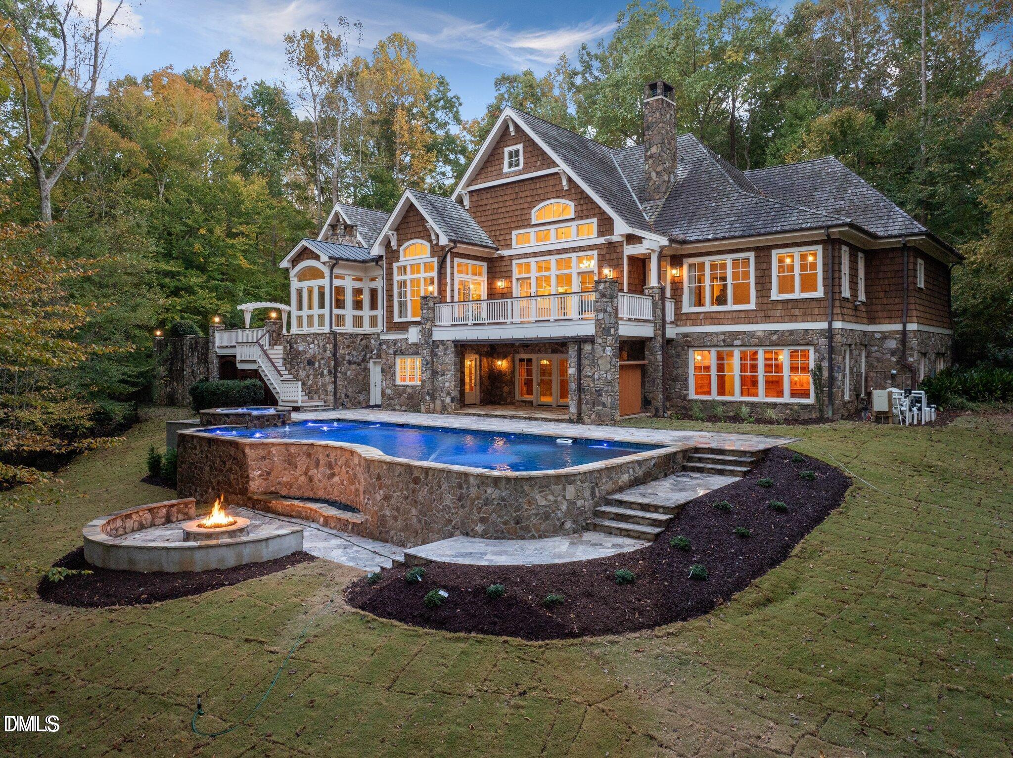 3105 Cone Manor Lane Raleigh, NC 27613 - Photo 2 of 101 This one-of-a-kind multigenerational retreat offers ultimate seclusion on 3.8 acres in North Raleigh’s exclusive gated Linville community. Recently transformed by a professional interior designer, the home now lives like new, with elevated, move-in-ready finishes that perfectly blend timeless style with today’s modern expectations. Every detail has been thoughtfully refreshed to create a sophisticated yet comfortable atmosphere throughout. Estimated cost to replicate in today’s market: $5–6M.