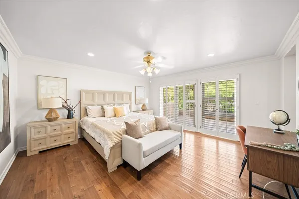 a view of a bedroom from a window