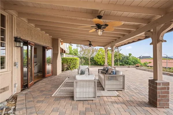 a view of a house with a patio