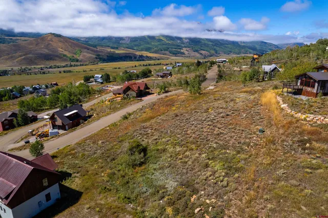 an aerial view of a city