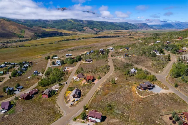 an aerial view of a city