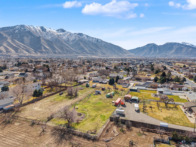 598 West 1600th Street North Mapleton, UT 84664 - Photo 27 of 34 Aerial perspective of suburban area featuring mountains