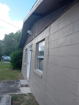 a view of a door of the house