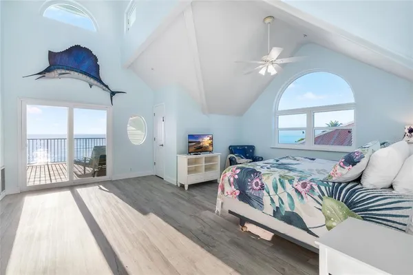 a view of ocean and a city