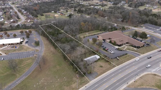 an aerial view of a residential houses