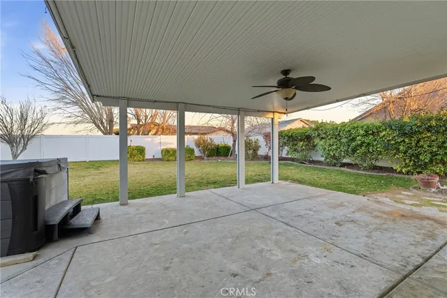 a view of porch with a backyard