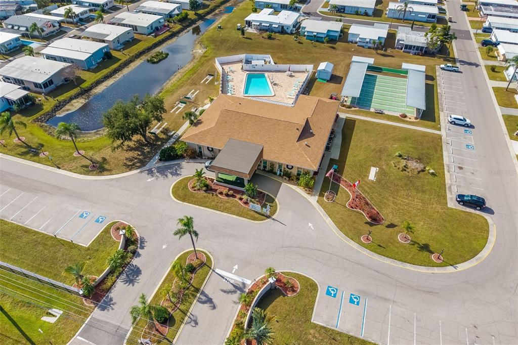 5619 Bayshore Road, Unit 423 Palmetto, FL 34221 - Photo 48 of 55 an aerial view of a house with swimming pool