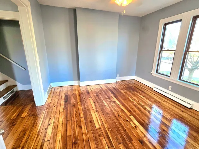a view of wooden floor in a room