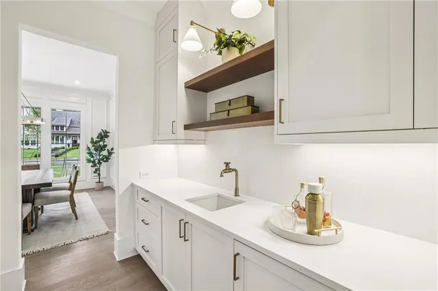 a view of a patio with furniture