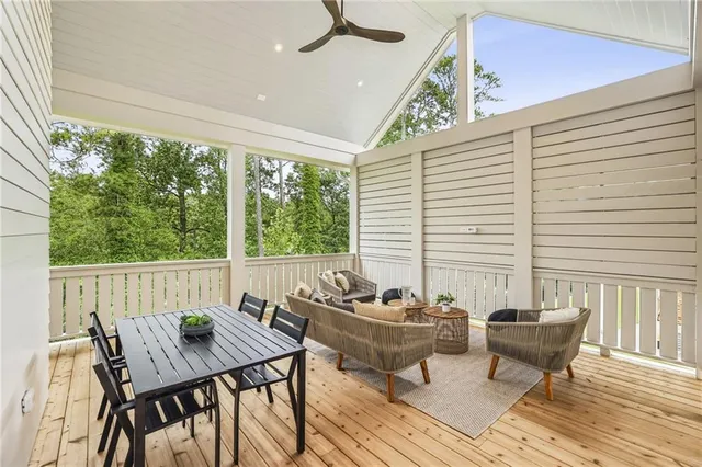 a view of a hallway with staircase