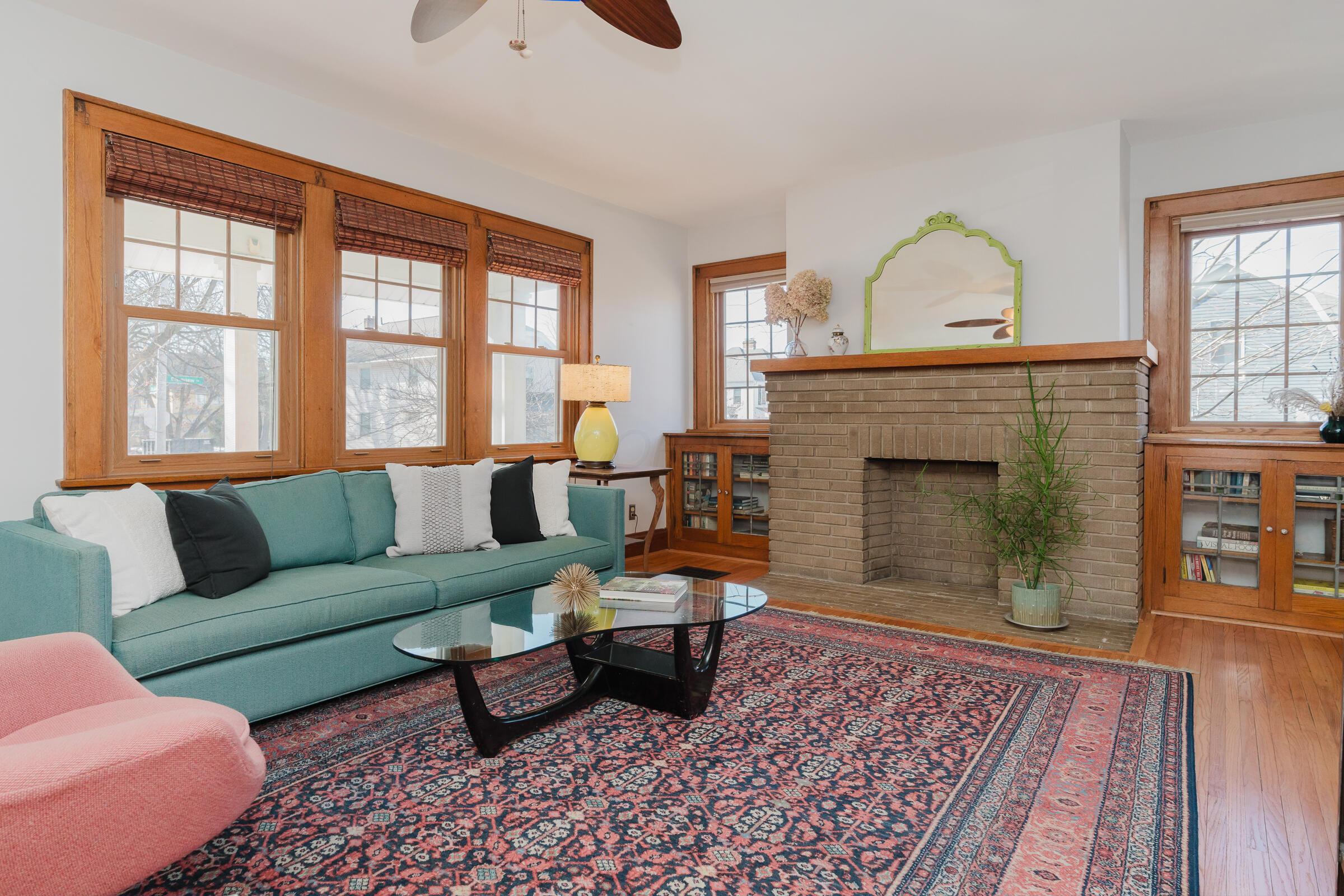 278 Crestview Road Columbus, OH 43202 - Photo 10 of 50 Light, bright and beautiful living space is highlighted by wood flooring, complemented by the natural woodwork.