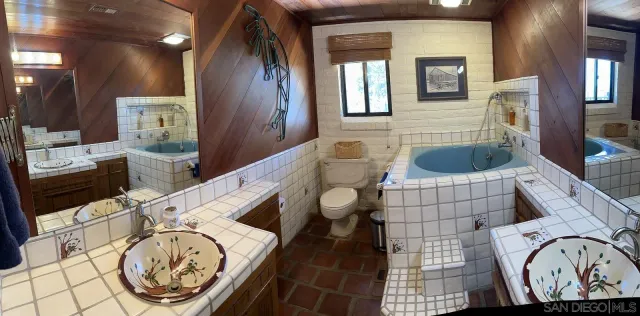 a bathroom with a sink toilet and mirror