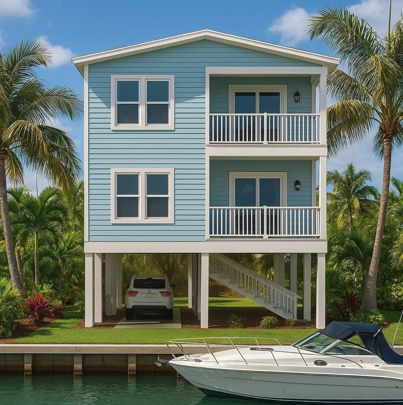 1147 Basque Lane Cudjoe, FL 33042 - Photo 3 of 13 a view of a house with a swimming pool and porch