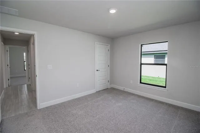 an empty room with a window