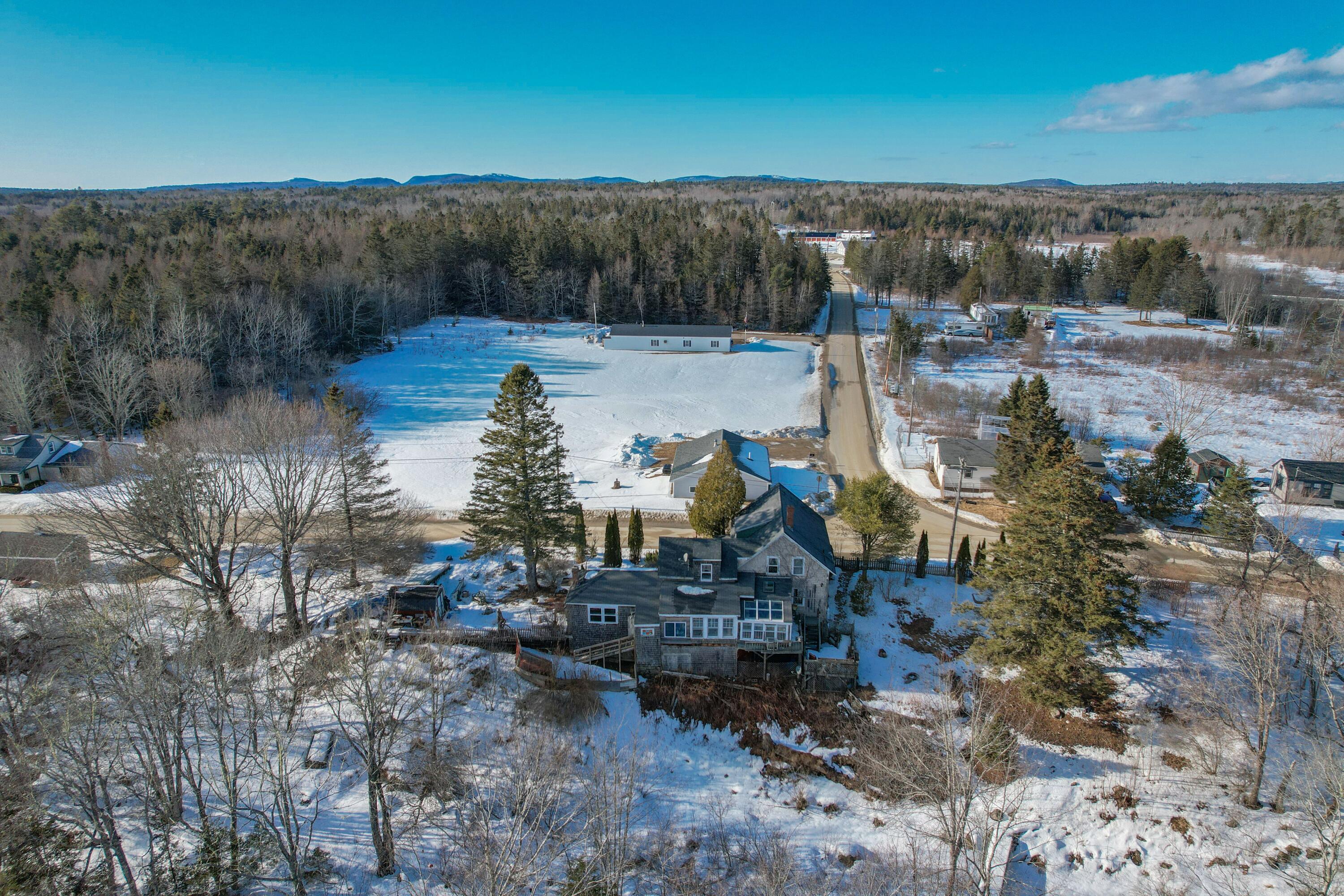 68 Village Road Steuben, ME 04680 - Photo 47 of 48 Aerial view from above stream.