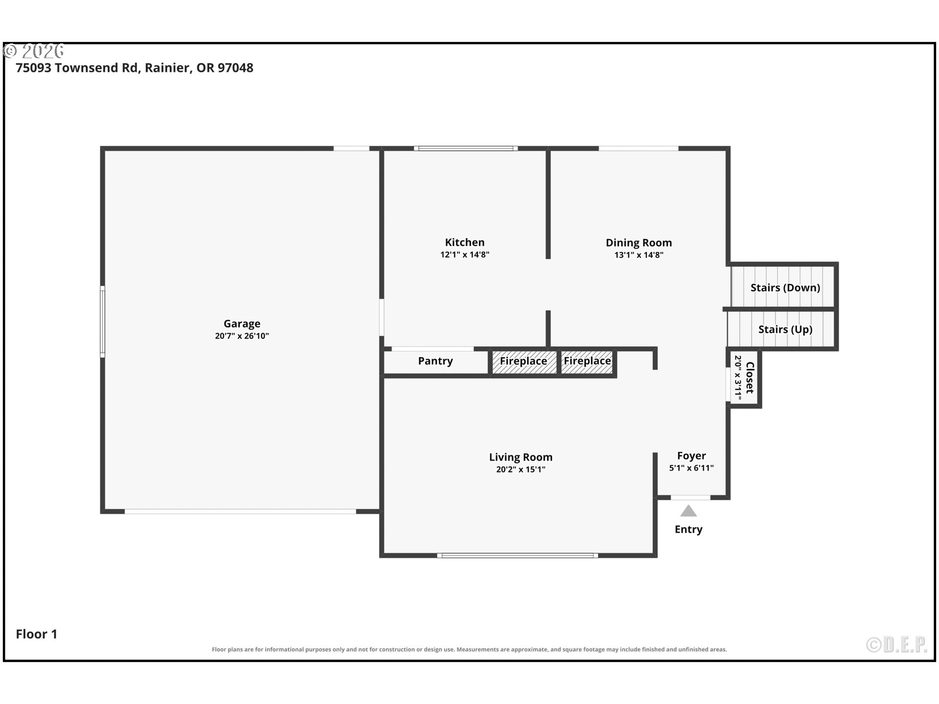 75093 Townsend Road Rainier, OR 97048 - Photo 33 of 36 Floor Plan