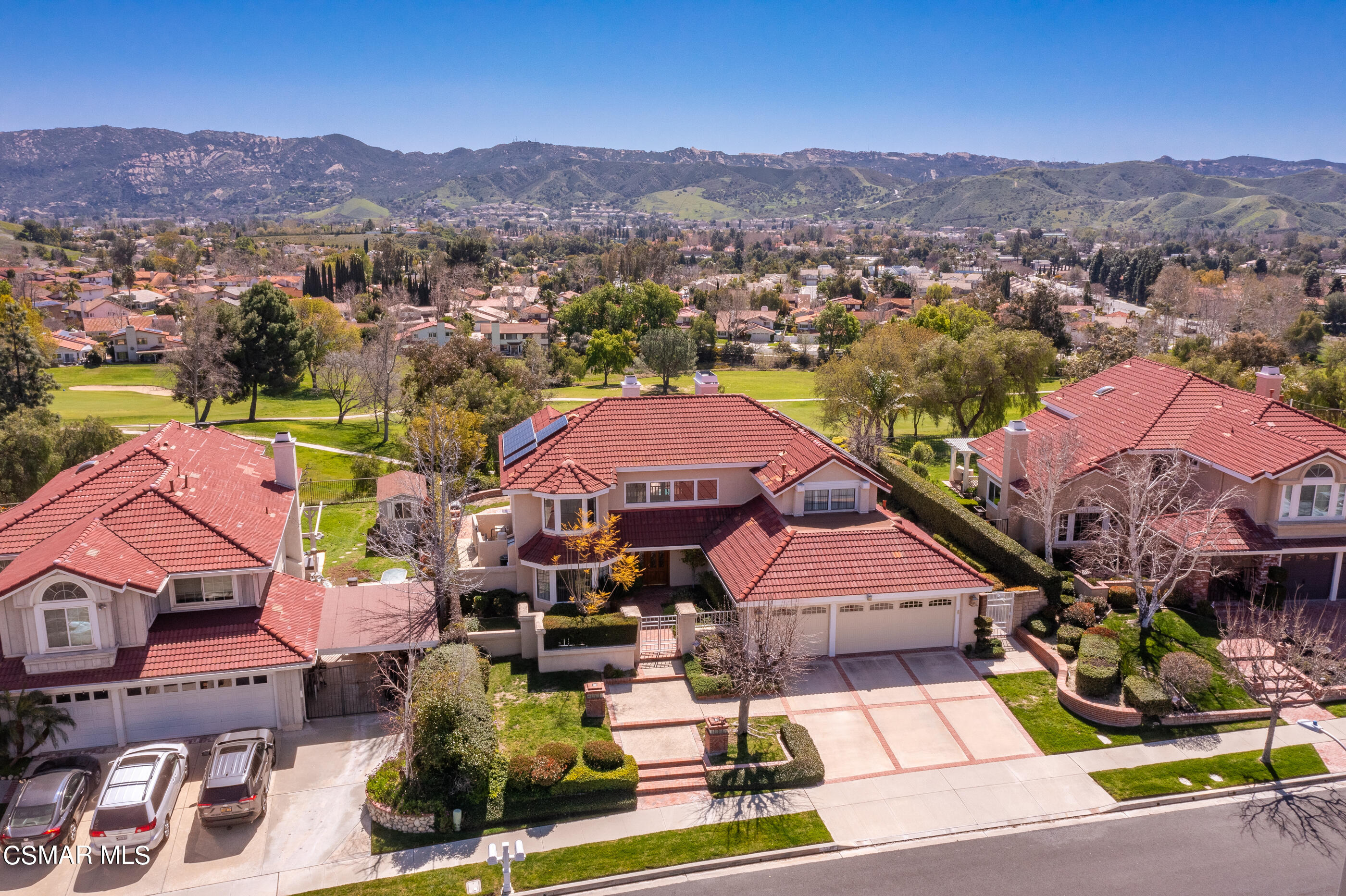 Undisclosed Address Simi Valley, CA 93063 - Photo 62 of 69 an aerial view of a houses with a swimming pool