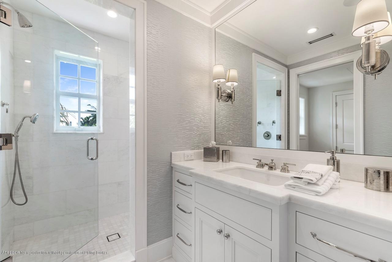 225 Arabian Road Palm Beach, FL 33480 - Photo 13 of 14 a bathroom with a double vanity sink mirror and shower