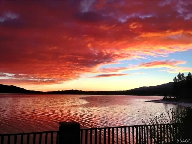 a view of outside space with mountain view
