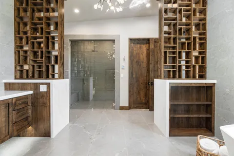 a view of a walk in closet