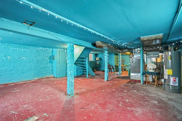 a view of a hall with an outdoor space