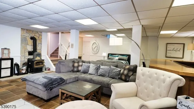 a living room with furniture and a view of living room