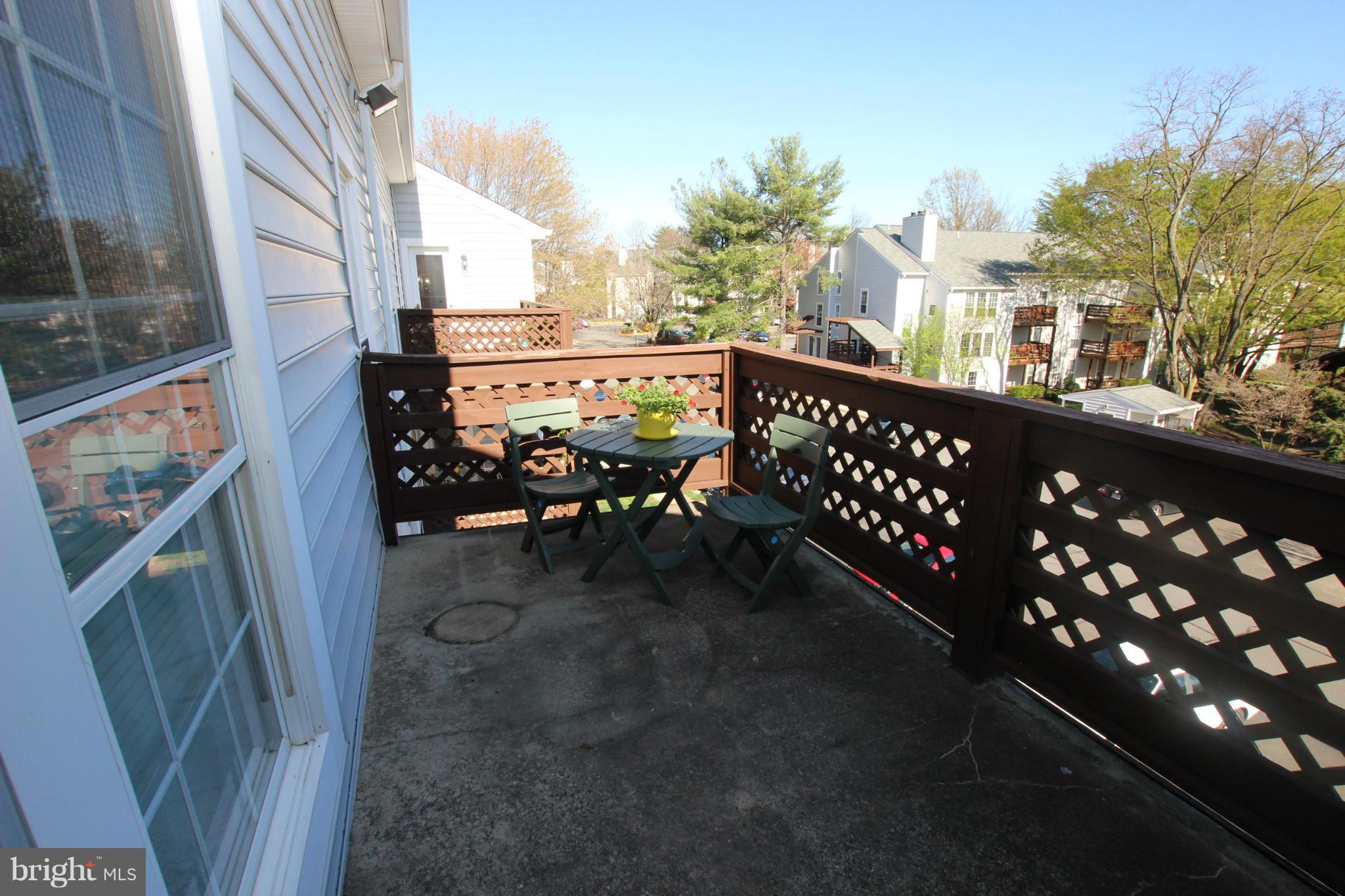 10174 Oakton Terrace Road, Unit 10174 Oakton, VA 22124 - Photo 17 of 30 Sunny Balcony