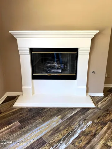 a close view of a fireplace